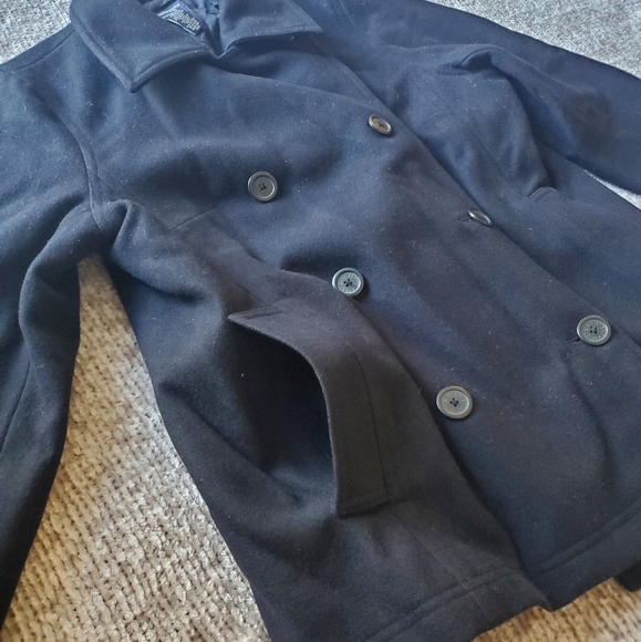 American Eagle Women's Dark Navy Pea Coat - Picture 5 of 5